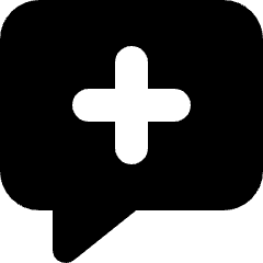 Chat Bubble Square Add Icon from Micro Solid Set