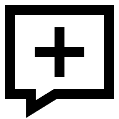 Chat Bubble Square Add Icon from Sharp Line Set