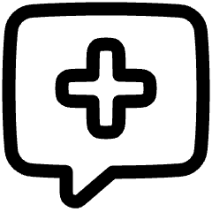 Chat Bubble Square Add Icon from Plump Line Set