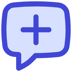 Chat Bubble Square Add Icon from Flex Duo Set