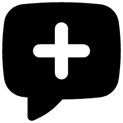 Chat Bubble Square Add Icon from Flex Solid Set