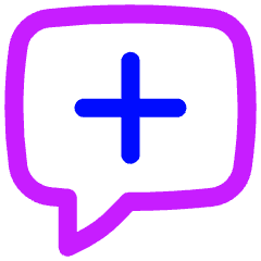 Chat Bubble Square Add Icon from Flex Neon Set