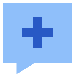 Chat Bubble Square Add Icon from Sharp Flat Set