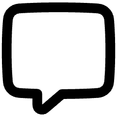 Chat Bubble Square Icon from Plump Remix Set