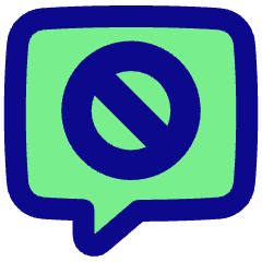 Chat Bubble Square Block Icon from Plump Pop Set