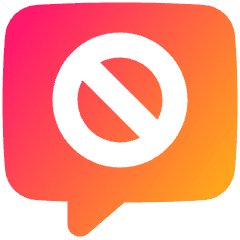 Chat Bubble Square Block Icon from Plump Gradient Set