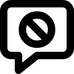 Chat Bubble Square Block Icon from Micro Line Set