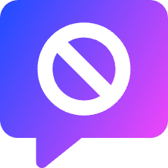 Chat Bubble Square Block Icon from Core Gradient Set
