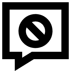 Chat Bubble Square Block Icon from Sharp Remix Set