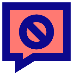 Chat Bubble Square Block Icon from Sharp Pop Set