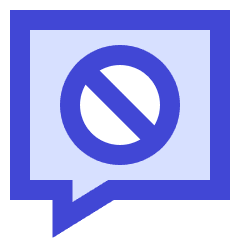 Chat Bubble Square Block Icon from Sharp Duo Set