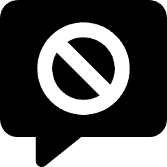 Chat Bubble Square Block Icon from Core Solid Set