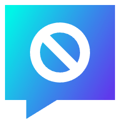 Chat Bubble Square Block Icon from Sharp Gradient Set