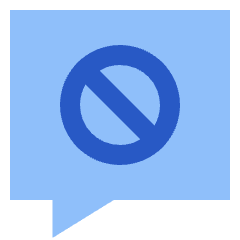 Chat Bubble Square Block Icon from Sharp Flat Set