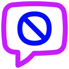 Chat Bubble Square Block Icon from Flex Neon Set