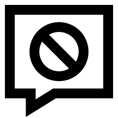 Chat Bubble Square Block Icon from Sharp Line Set