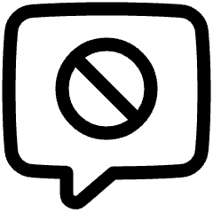 Chat Bubble Square Block Icon from Plump Line Set