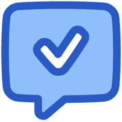 Chat Bubble Square Check Icon from Plump Duo Set