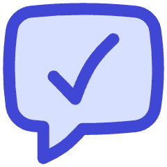 Chat Bubble Square Check Icon from Flex Duo Set