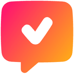Chat Bubble Square Check Icon from Plump Gradient Set
