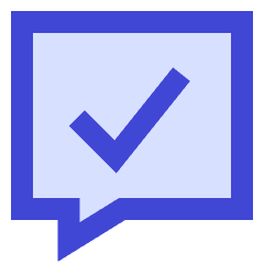 Chat Bubble Square Check Icon from Sharp Duo Set