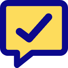 Chat Bubble Square Check Icon from Core Pop Set