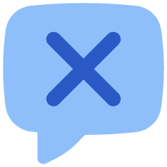 Chat Bubble Square Delete Icon from Flex Flat Set