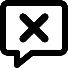 Chat Bubble Square Delete Icon from Core Remix Set