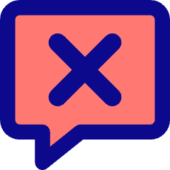 Chat Bubble Square Delete Icon from Core Pop Set