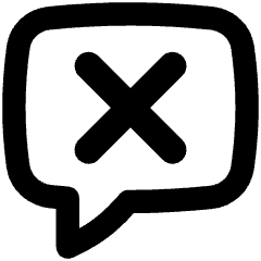 Chat Bubble Square Delete Icon from Flex Remix Set