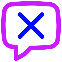 Chat Bubble Square Delete Icon from Flex Neon Set