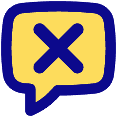 Chat Bubble Square Delete Icon from Flex Pop Set