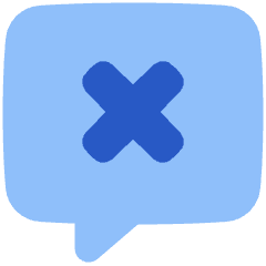 Chat Bubble Square Delete Icon from Plump Flat Set