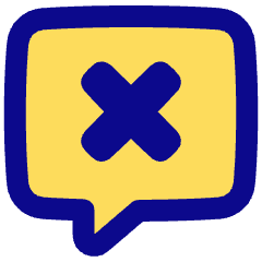 Chat Bubble Square Delete Icon from Plump Pop Set