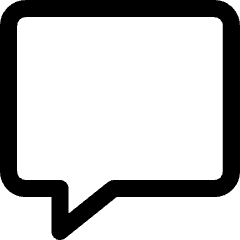 Chat Bubble Square Icon from Core Line Set