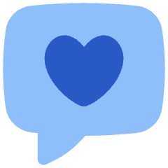 Chat Bubble Square Favorite Heart Icon from Flex Flat Set