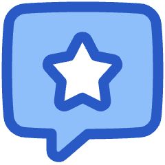 Chat Bubble Square Favorite Star Icon from Plump Duo Set