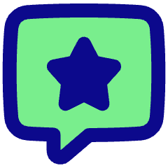 Chat Bubble Square Favorite Star Icon from Plump Pop Set