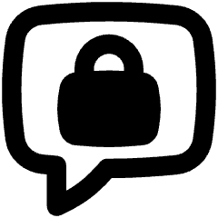 Chat Bubble Square Lock Icon from Flex Remix Set