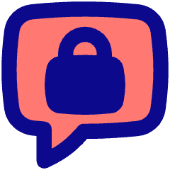 Chat Bubble Square Lock Icon from Flex Pop Set