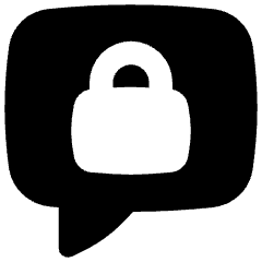 Chat Bubble Square Lock Icon from Flex Solid Set