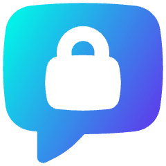 Chat Bubble Square Lock Icon from Flex Gradient Set