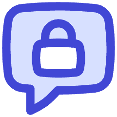 Chat Bubble Square Lock Icon from Flex Duo Set