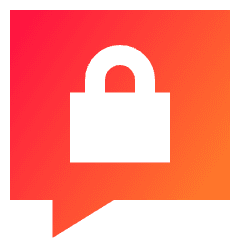 Chat Bubble Square Lock Icon from Sharp Gradient Set