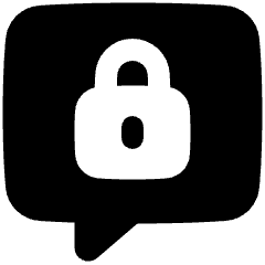 Chat Bubble Square Lock Icon from Plump Solid Set
