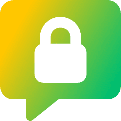 Chat Bubble Square Lock Icon from Core Gradient Set