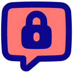 Chat Bubble Square Lock Icon from Plump Pop Set