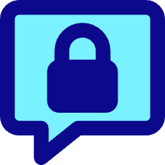 Chat Bubble Square Lock Icon from Core Pop Set