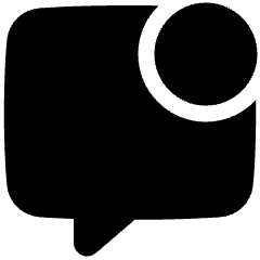 Chat Bubble Square Notification Icon from Plump Solid Set