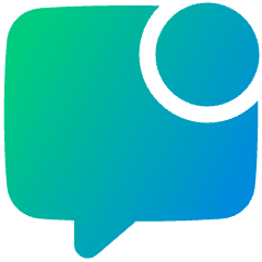 Chat Bubble Square Notification Icon from Plump Gradient Set